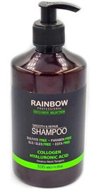 Rainbow Nem Terapisi Nemlendirici Düz Saçlar İçin Sülfatsız Parabensiz Kremsiz Şampuan Unisex Şampuanı 500 ml