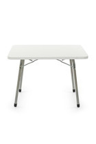 Bene 60x45 cm Dikdörtgen Ahşap Katlanır Kamp Masası Beyaz