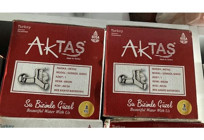 Aktaş AK027 Pirinç Çiftli Aç Kapa Solo Kare Banyo Bataryası Beyaz