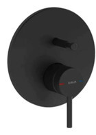 Vitra A4262036 Pirinç Çiftli Aç Kapa Ankastre Kare Banyo Bataryası Siyah