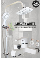 Tesitay Pirinç Çiftli Aç Kapa Banyo Bataryası Beyaz