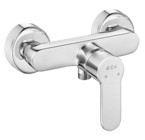 E.C.A 102154026 Pirinç Çiftli Aç Kapa Solo Kare Banyo Bataryası Gümüş