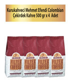 Mehmet Efendi Sade Kolombiya Arabica Çekirdek Filtre Kahve 4x500 gr