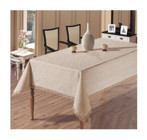 Estelica Dertsiz Polyester 160x220 cm Dikdörtgen Masa Örtüsü Krem