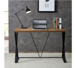 Hitit Dekorasyon Holly 76x60x120 cm Metal-MDF Gövdeli Ceviz-Siyah Çalışma Masası