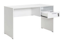 Adore Mobilya Concept Kitaplıklı Çekmeceli 75x60x120 cm Yonga Levha Gövdeli Beyaz Çalışma Masası