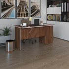 Kenzlife Dolaplı 75x80x160 cm Suntalam Gövdeli Koyu Ceviz Çalışma Masası