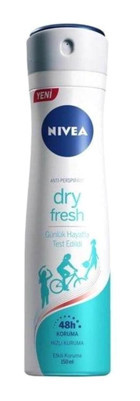 Nivea Dry Fresh Pudrasız Ter Önleyici Antiperspirant Sprey Kadın Deodorant 24x150 ml