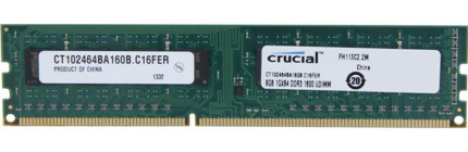 Crucial CT102464BA160B 8 GB DDR3 1x8 1600 MHz Ram