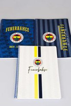 Fenerbahçe A4 72 Yaprak Kareli Telli Karton Kapak 1 Adet Fenerbahçe Okul Defteri