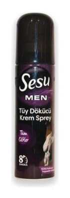 Sesu Tüm Ciltler İçin Tüm Vücut Genital Bölge Erkek Tüy Dökücü Sprey 3x150 ml