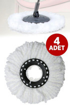SepetPlus Mikrofiber 4 Adet Paspas Beyaz