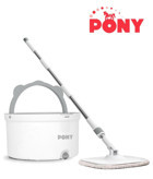 Pony Kirli Suyu Ayırma Otomatik Mop Seti Beyaz
