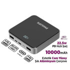 Philips Portlu 10000 mAh Hızlı Şarj Dijital Göstergeli Micro USB Çoklu Bağlantı Kablosuz Powerbank Siyah