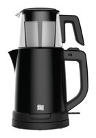 Taç Duo Cam Demlikli 1800 W Çelik Siyah Çay Makinesi