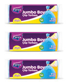 Parex Kokulu Jumbo Boy 80x110 cm Çöp Poşeti 3x7 Adet Mavi
