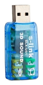 S-link SLX-U51 USB Çift Girişli 5.1 Harici Ses Kartı