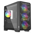 Dragos Diamond ARGB Mesh 4 Fanlı Temperli Cam Siyah Dikey Mid Tower Oyuncu Bilgisayar Kasası