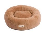 Pet Comfort Hotel Yıkanabilir Tek Fonksiyonlu 50 cm Simit Kedi Yatağı Bej