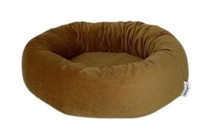 Pet Comfort Hotel Yıkanabilir Tek Fonksiyonlu 50 cm Simit Kedi Yatağı Hardal