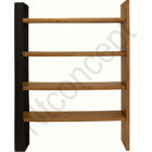 NTConcept Via Masif Ağaç 4 Raflı Ahşap 120 cm Ceviz