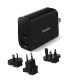 Philips DLP2621T 1 Type C - USB Kablolu 30 W Çoklu Şarj Hızlı Şarj Aleti Siyah