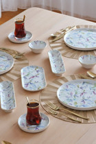 Glore Harmony 32 Parça 6 Kişilik Çok Renkli Desenli Seramik Kahvaltı Takımı