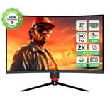 Gamepower 1000R 240 Hz 1 ms 32 inç QHD Kavisli VA Hoparlör VGA HDMI 2560 x 1440 px Oyuncu Monitörü