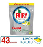 Fairy Platinum Limon Tablet Bulaşık Makinesi Deterjanı 43 Adet