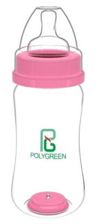 Polygreen 3020 Polipropilen 3+ Ay Pembe Biberon 270 ml