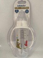 Bebedor Polipropilen Kulplu 6-18 Ay Desenli Beyaz Biberon 270 ml