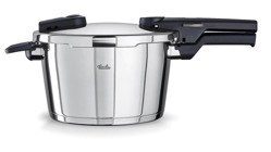 Fissler Vitaquick Glossy Düdüklü Kapak Paslanmaz Çelik 4.5 lt Düdüklü Tencere Siyah