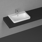Ece Banyo Klasik Tekli 60 cm Seramik Tezgah Üstü Dikdörtgen Lavabo Beyaz