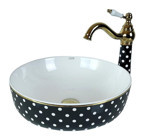 Lena Bw-174 Dekoratif Tekli 60 cm Porselen Tezgah Üstü Çanak Lavabo Çok Renkli
