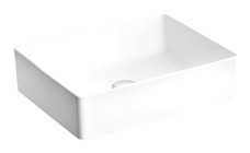 Vitra 7436B003-0016 Klasik Tekli 50 cm Seramik Tezgah Üstü Dikdörtgen Lavabo Beyaz