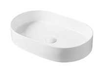 Lena E-W1202 Klasik Tekli Tezgah Üstü Oval Lavabo Beyaz