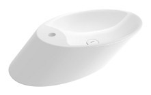 Bocchi Klasik Tekli 72 cm Seramik Tezgah Üstü Asimetrik Lavabo Beyaz