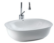 Lena EH-4600 Klasik Tekli Tezgah Üstü Oval Lavabo Beyaz