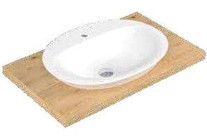 Serel HR34TXS110H Klasik Tekli 60 cm Seramik Tezgah Üstü Çanak Lavabo Beyaz