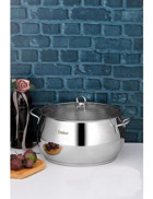 Cooker Ckr910 Cam Kapaklı Çelik 30 cm Derin Tencere