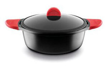 Castey Induction İndüksiyonlu Cam Kapaklı Döküm 20 cm Derin Tencere
