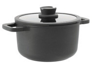 Berghoff 3950303 Leo Cast İndüksiyonlu Cam Kapaklı Alüminyum 24 cm Karnıyarık Tenceresi