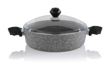 Schafer Cory Cam Kapaklı Granit 26 cm Karnıyarık Tenceresi