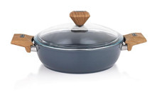 Schafer Fiesta Cam Kapaklı Seramik 24 cm Karnıyarık Tenceresi