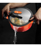 Berghoff Gem Stay Cool Soft Orange İndüksiyonlu Cam Kapaklı Alüminyum 28 cm Karnıyarık Tenceresi