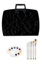 Acuto Keep Smile Fermuarlı Siyah Plastik Resim Çantası 38x55 cm