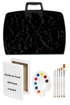Acuto Keep Smile Siyah Plastik Resim Çantası 38x55 cm