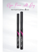 Maybelline New York Hyper Precise All Day 2'li Suya Dayanıklı Mat Koyu Siyah Kalıcı İnce Uçlu Keçe Kalem Eyeliner