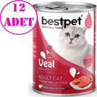 Bestpet Dana Eti Jöleli-Parça Etli Yetişkin Yaş Kedi Maması 12x400 gr