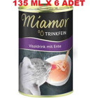 Miamor Trinkfein Ördek Çorba Yetişkin Yaş Kedi Maması 6x135 ml